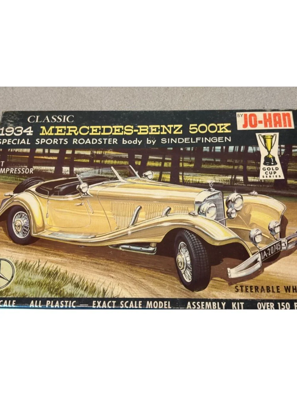 Vintage Jo-Han 1/25 1934 Mercedes-Benz 500K Special Sports Roadster Kit GC-234